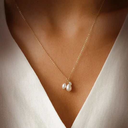 Stainless Steel Freshwater Pearl Pendant Necklace