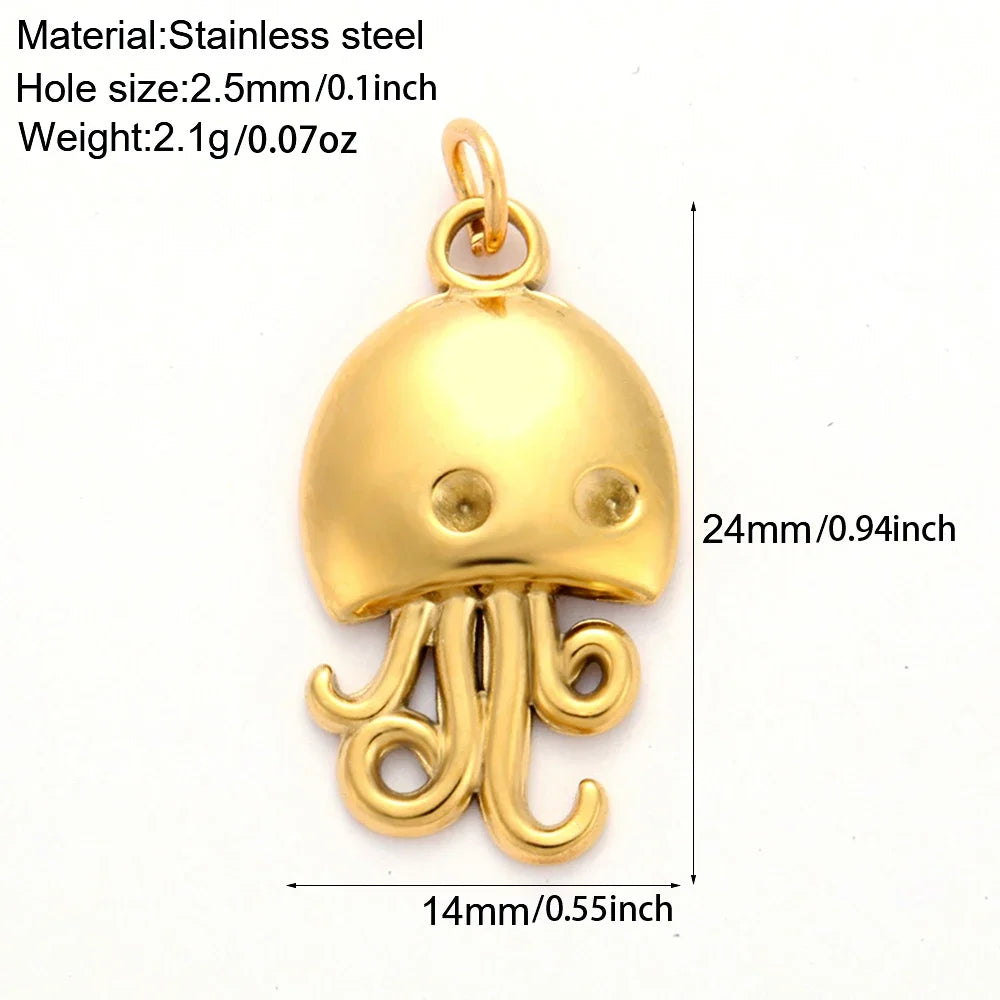 Golden Stainless Steel DIY Pendant Necklace