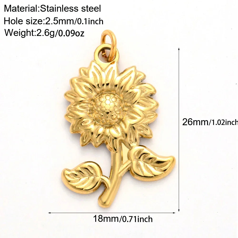 Golden Stainless Steel DIY Pendant Necklace