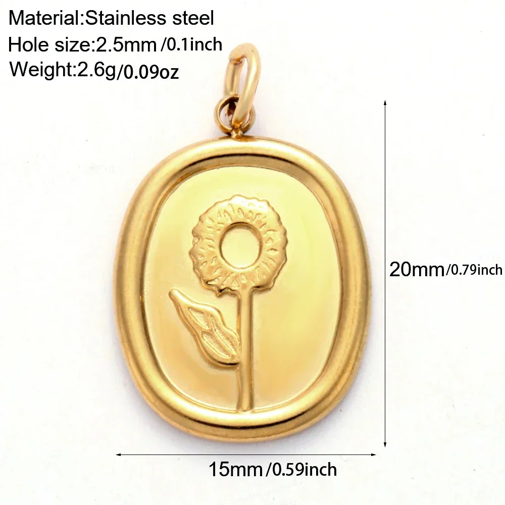 Golden Stainless Steel DIY Pendant Necklace