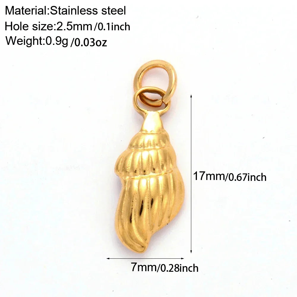 Golden Stainless Steel DIY Pendant Necklace