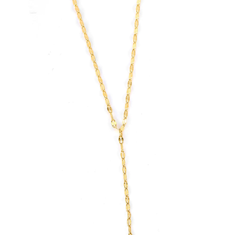 Gold Stainless Steel Chain Choker Necklace