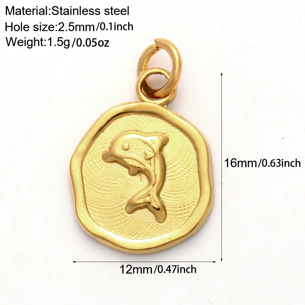 Golden Stainless Steel DIY Pendant Necklace