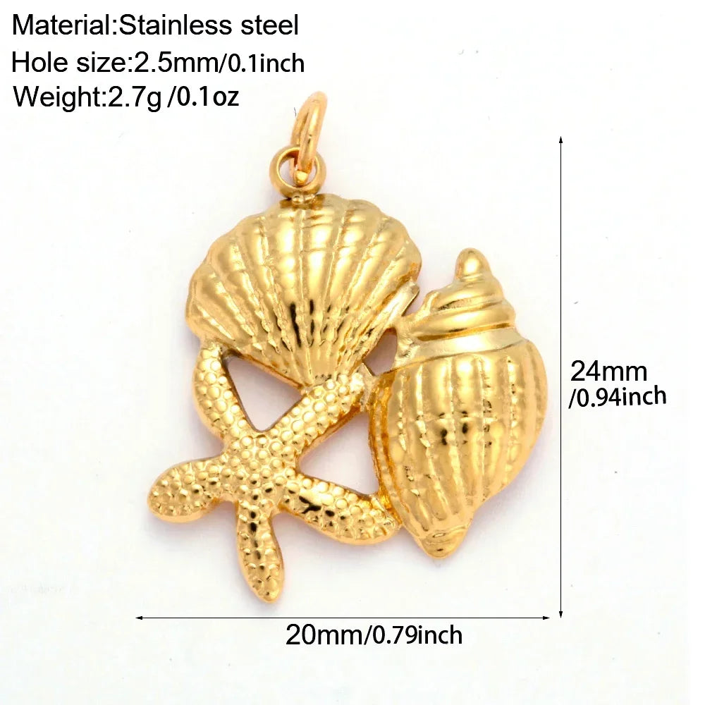 Golden Stainless Steel DIY Pendant Necklace