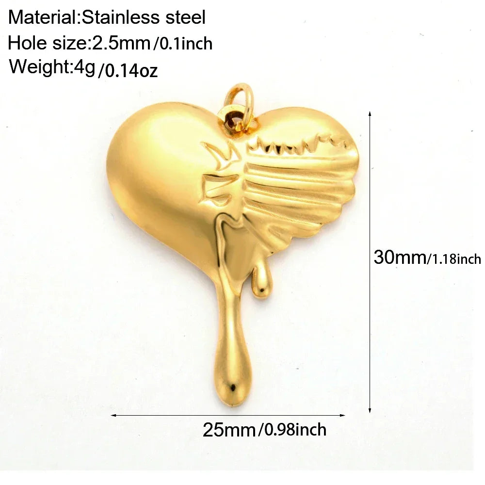 Golden Stainless Steel DIY Pendant Necklace