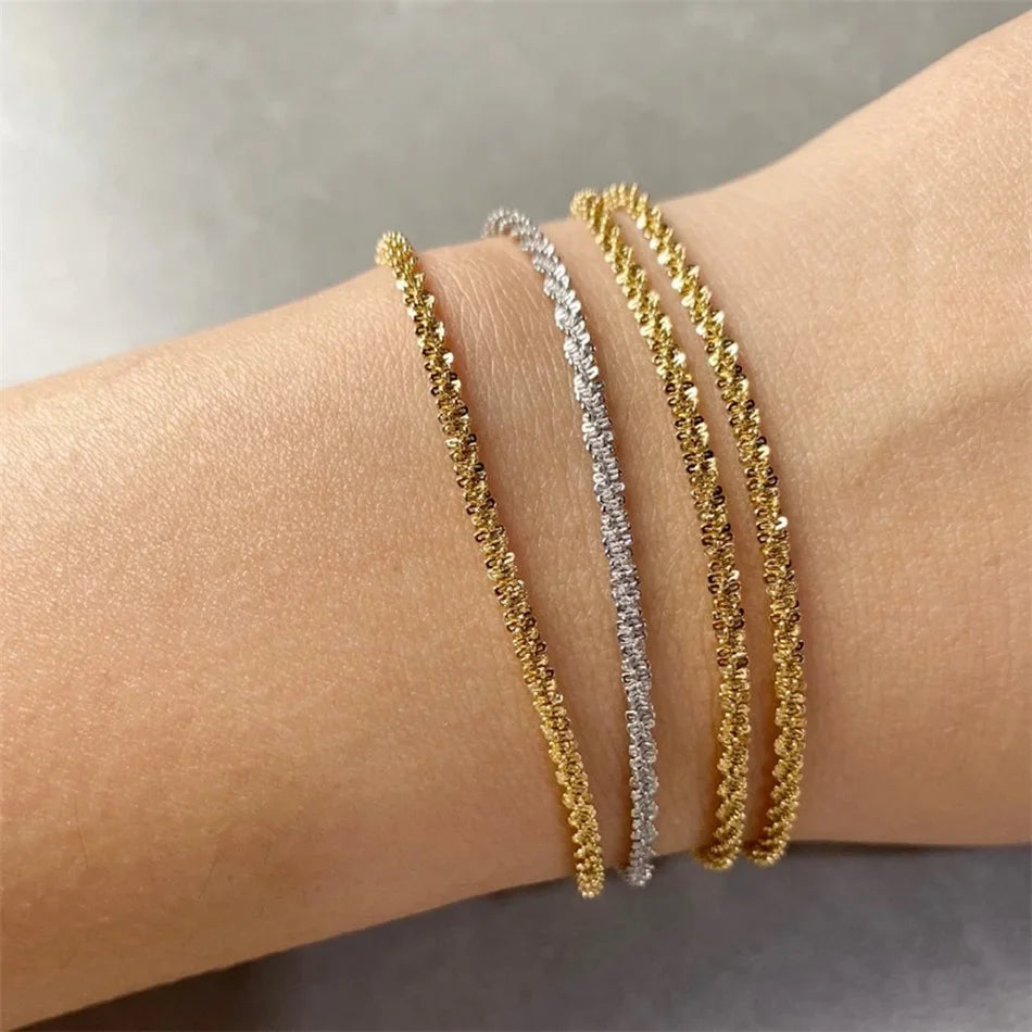 Shiny Stainless Steel Chain Bracelet