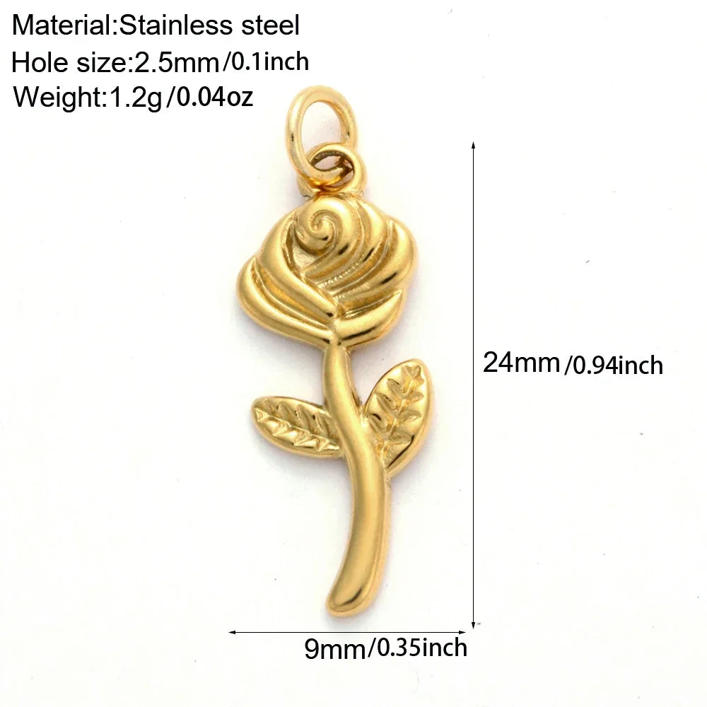 Golden Stainless Steel DIY Pendant Necklace