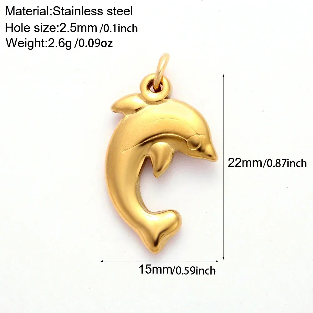 Golden Stainless Steel DIY Pendant Necklace