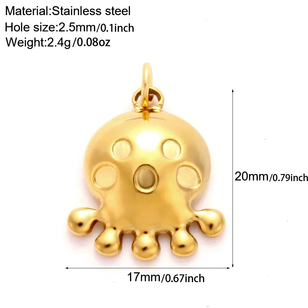 Golden Stainless Steel DIY Pendant Necklace