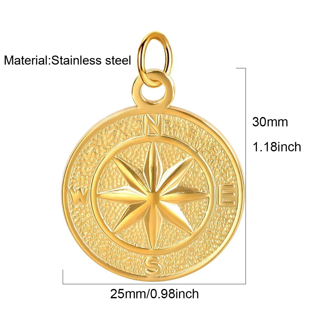 Golden Stainless Steel DIY Pendant Necklace