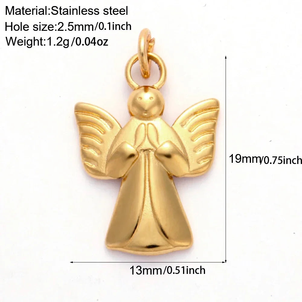 Golden Stainless Steel DIY Pendant Necklace