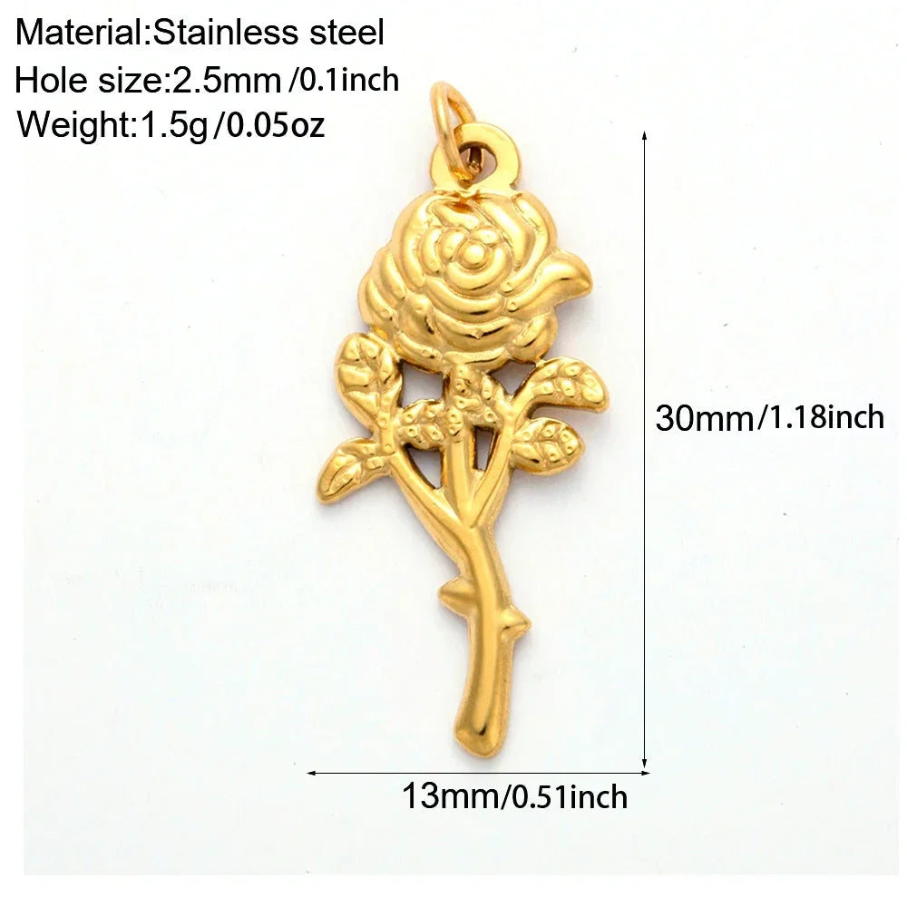 Golden Stainless Steel DIY Pendant Necklace