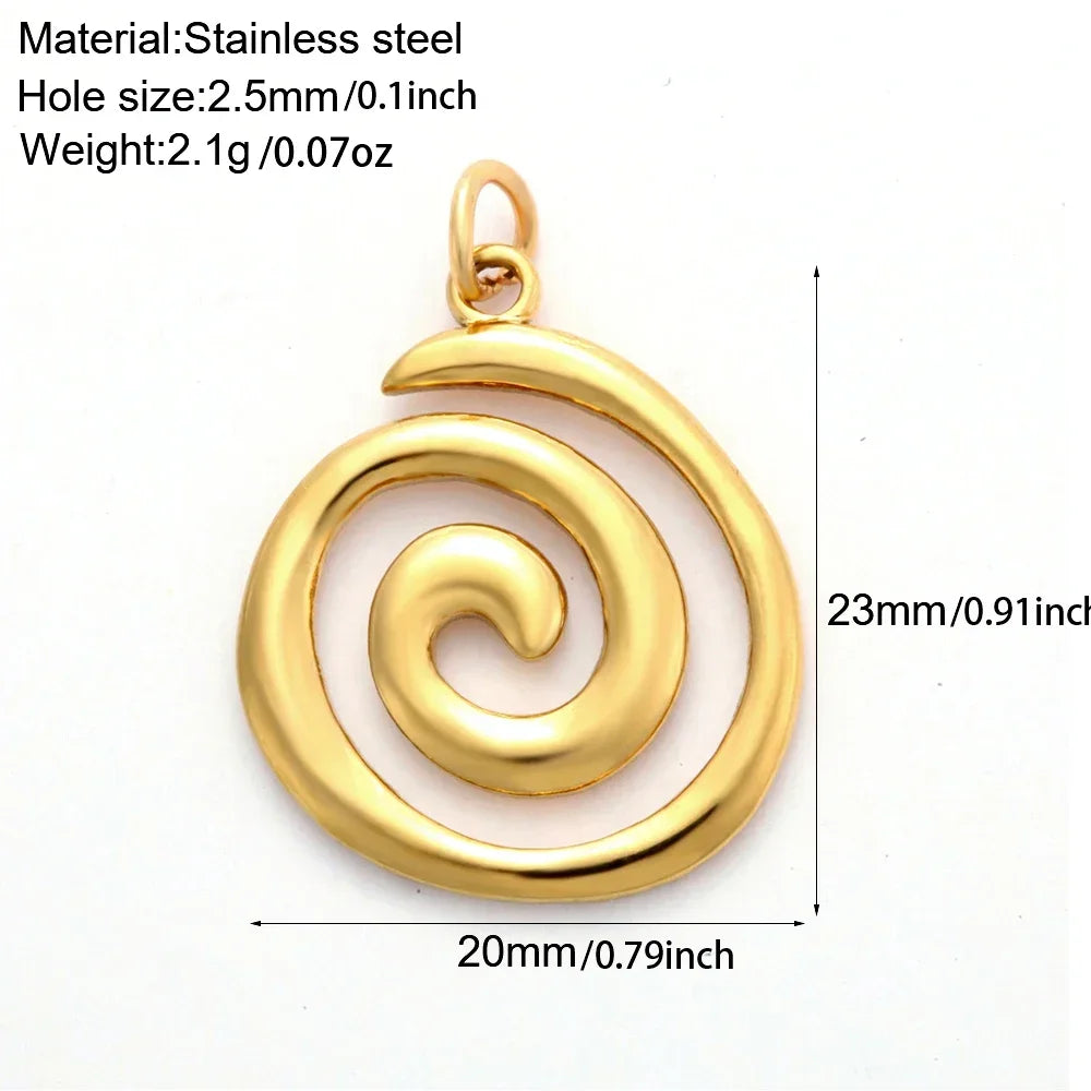 Golden Stainless Steel DIY Pendant Necklace